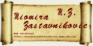 Miomira Zastavniković vizit kartica